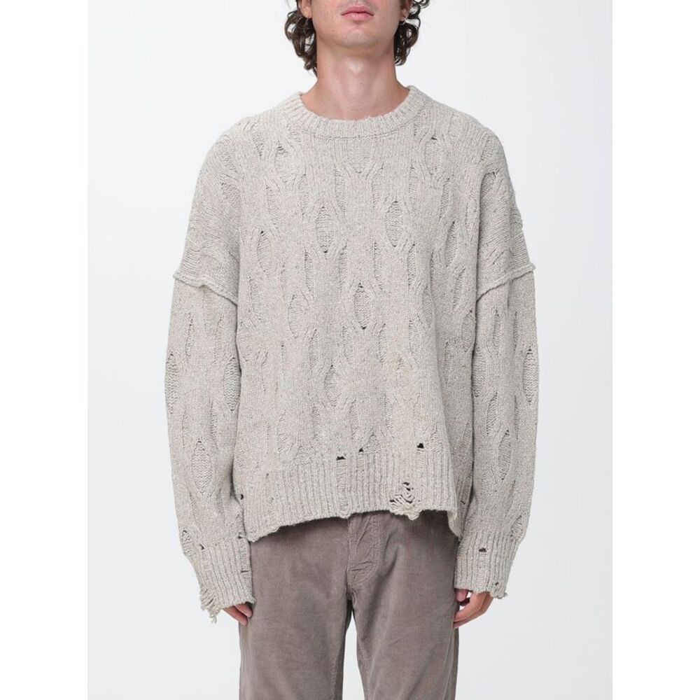Represent Men Represent Relaxed-Fit Distressed Wool-Blend Crew-Neck Jumper